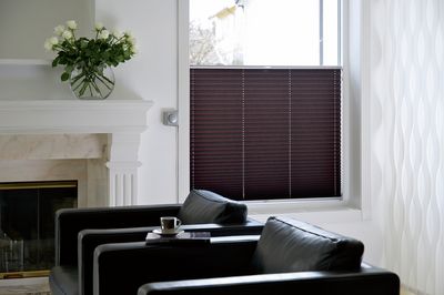 Pleated Blind Systems, SG 8500, Room shot "Private Home", Oslo, Norway, Crush Dustblock®, Col 10100, BB24
