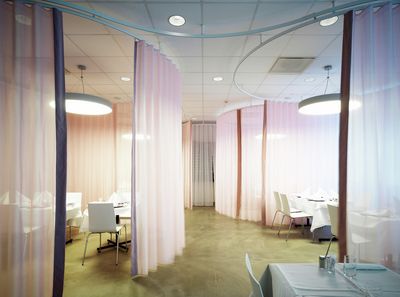 Curtain Systems, Room shot "Restaurant Tumba Gymnasium", Tumba, Sweden