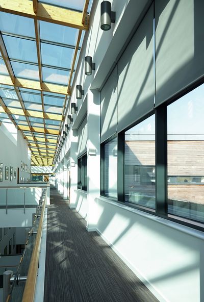 Roller Blind Systems, SG 4970, Multiscreen 1-10%, Room shot "Durham Gateway", Durham, United Kingdom